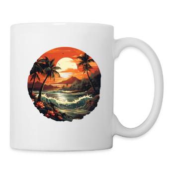 Tropisch - Tasse - Weiß - Rechts