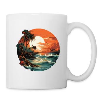 Tropisch - Tasse - Weiß - Rechts