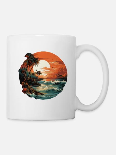 Tropisch - Tasse - Weiß