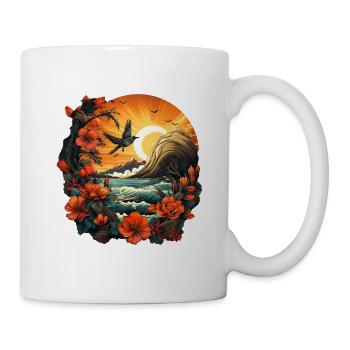 Tropisch - Tasse - Weiß - Rechts