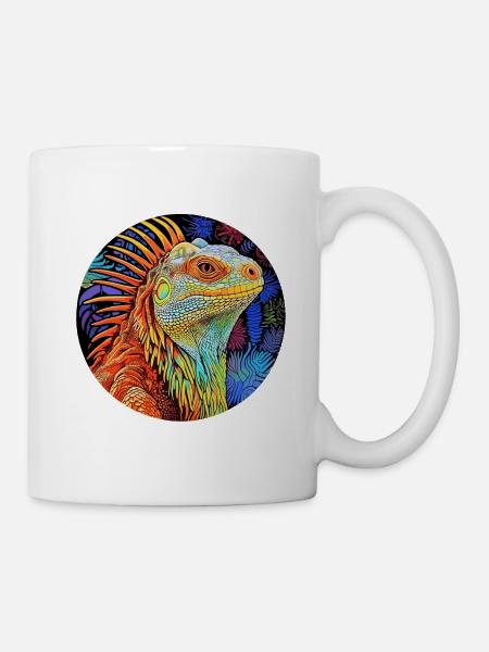Leguan - Chromatische Serenade - Tasse - Weiß