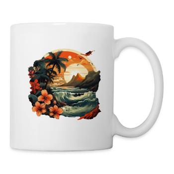 Tropisch - Tasse - Weiß - Rechts