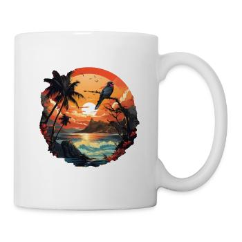 Tropisch - Tasse - Weiß - Rechts