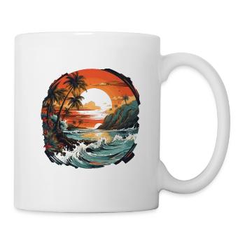 Tropisch - Tasse - Weiß - Rechts
