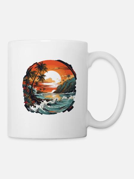 Tropisch - Tasse - Weiß
