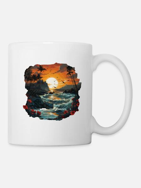 Tropisch - Tasse - Weiß