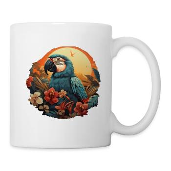 Tropisch - Papagei - Tasse - Weiß - Rechts