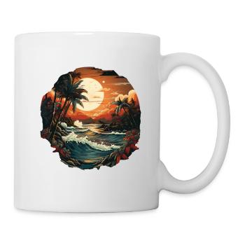 Tropisch - Tasse - Weiß - Rechts