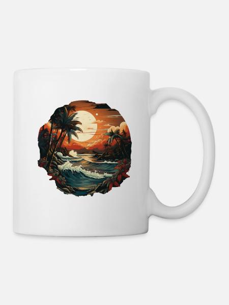 Tropisch - Tasse - Weiß