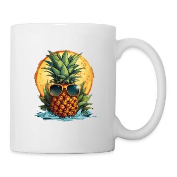 Ananas - Tasse - Weiß - Rechts