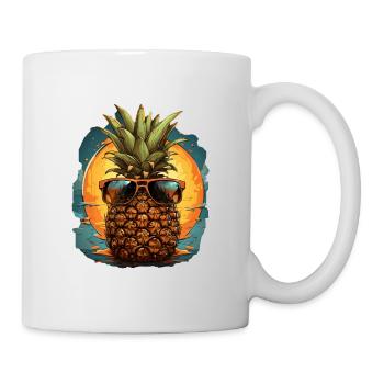 Ananas - Tasse - Weiß - Rechts
