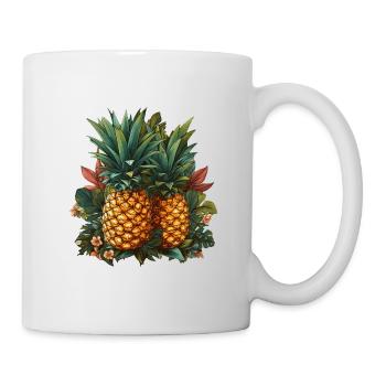 Ananas - Tasse - Weiß - Rechts