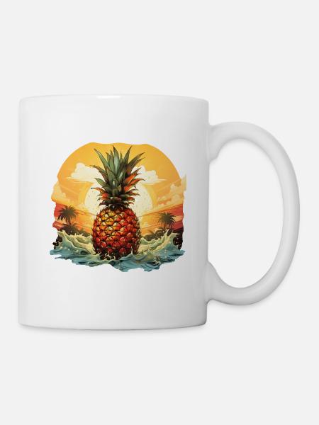 Ananas - Tasse - Weiß