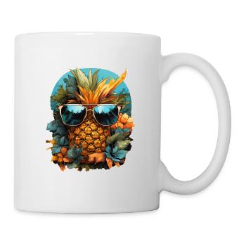 Ananas - Tasse - Weiß - Rechts