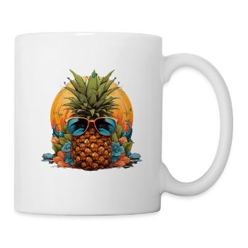 Ananas - Tasse - Weiß - Rechts