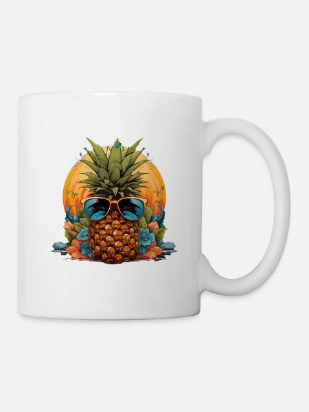 Ananas - Tasse - Weiß