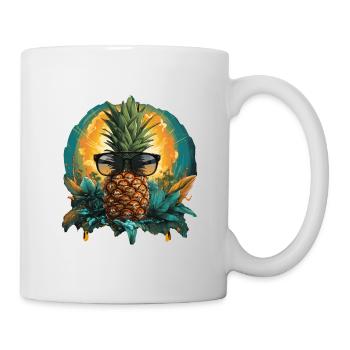 Ananas - Tasse - Weiß - Rechts