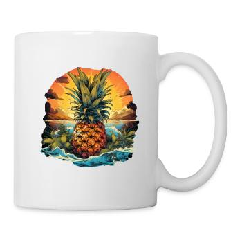Ananas - Tasse - Weiß - Rechts