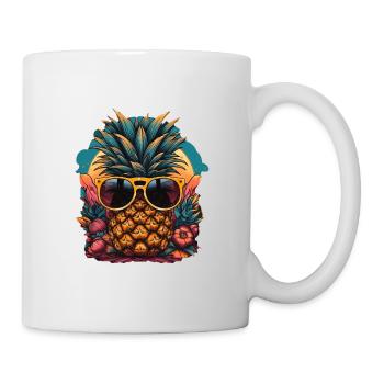 Ananas - Tasse - Weiß - Rechts