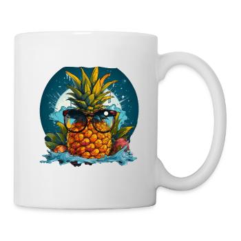 Ananas - Tasse - Weiß - Rechts