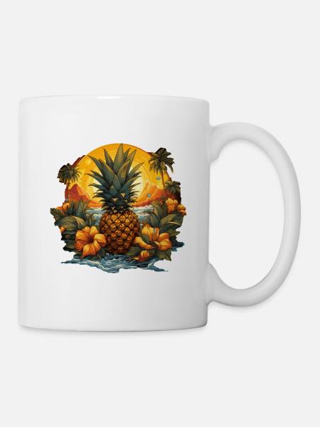 Ananas - Tasse - Weiß