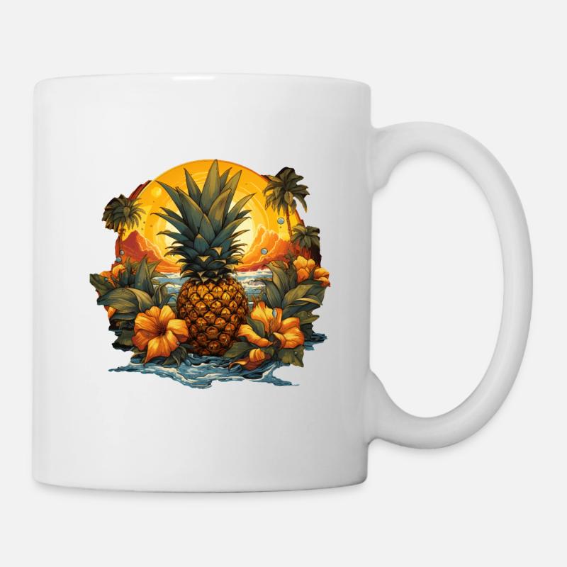 Ananas - Tasse - Weiß