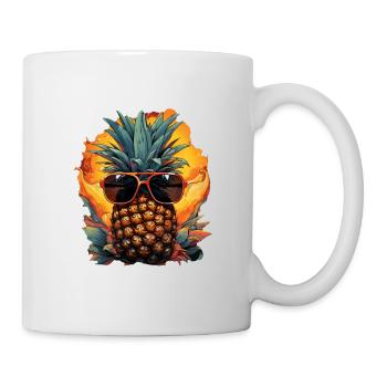 Ananas - Tasse - Weiß - Rechts