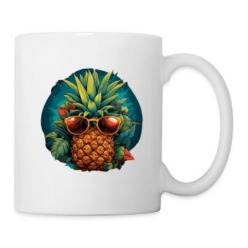 Ananas - Tasse - Weiß - Rechts