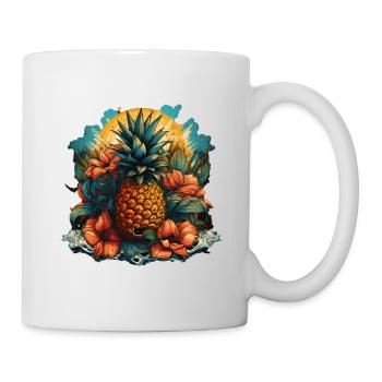 Ananas - Tasse - Weiß - Rechts