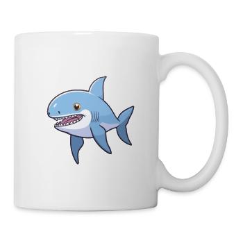 Kawaii Hai - Prédateur espiègle - Mug blanc - blanc - Droite