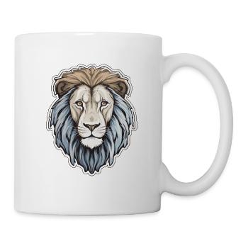 Tête de Lion Crinière de Lion - Mug blanc - blanc - Droite