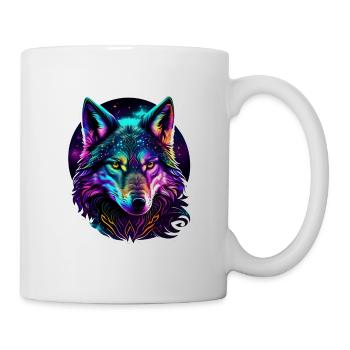 Psychedelic Wolf - Tasse - Weiß - Rechts