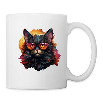 Katze - Tasse - Weiß - Rechts