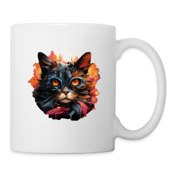 Katze - Tasse - Weiß - Rechts