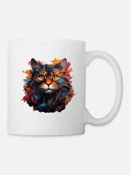 Katze - Tasse - Weiß