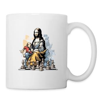 Mona im Schachklub - Tasse - Weiß - Rechts