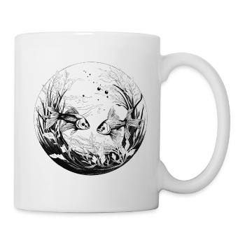 Two fish in the water - Mug - white - Right