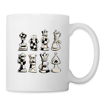 Schachfiguren Nr. 4 - Tasse - Weiß - Rechts