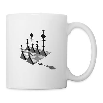 Schach 3D n°1 - Tasse - Weiß - Rechts