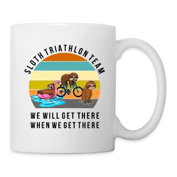 Sloth Triathlon Team Faultier Sport Shirt - Tasse - Weiß - Rechts