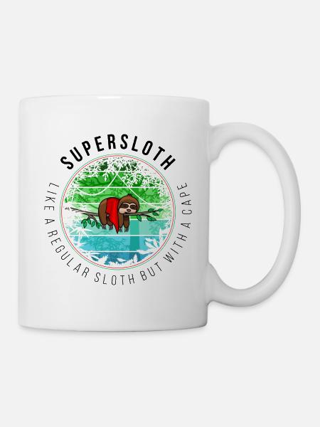 Supersloth im Dschungel - Tasse - Weiß