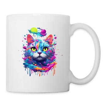 Chat Pop Art - Mug blanc - blanc - Droite