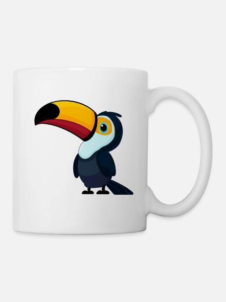 TUKAN TUCAN VÖGEL VOGEL TIER BUNT NATUR TROPEN - Tasse - Weiß