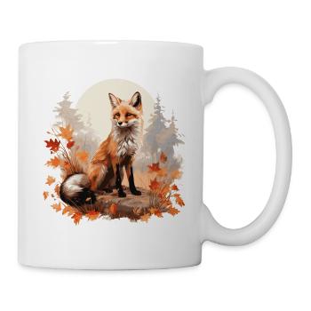 Fuchs im Herbst - Tasse - Weiß - Rechts
