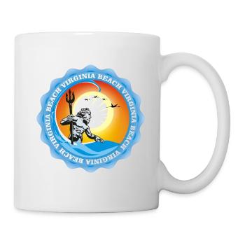 Virginia Beach König Neptun - Tasse - Weiß - Rechts