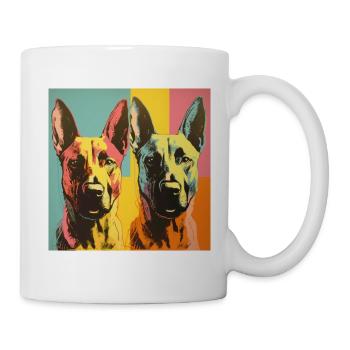 Berger Belge POP ART 2 - Mug blanc - blanc - Droite