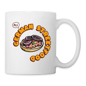 German Street Food Mett Brötchen mit Zwiebeln - Tasse - Weiß - Rechts