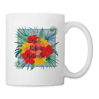 Belle rebelle naturelle - Mug blanc - blanc - Droite