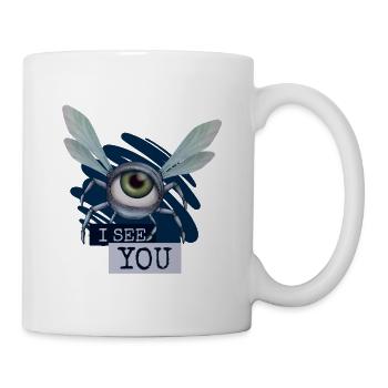 Dämonische Drohne - Überwachung - I see you - Tasse - Weiß - Rechts
