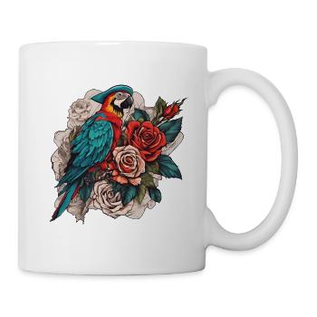 Papagei - Tasse - Weiß - Rechts